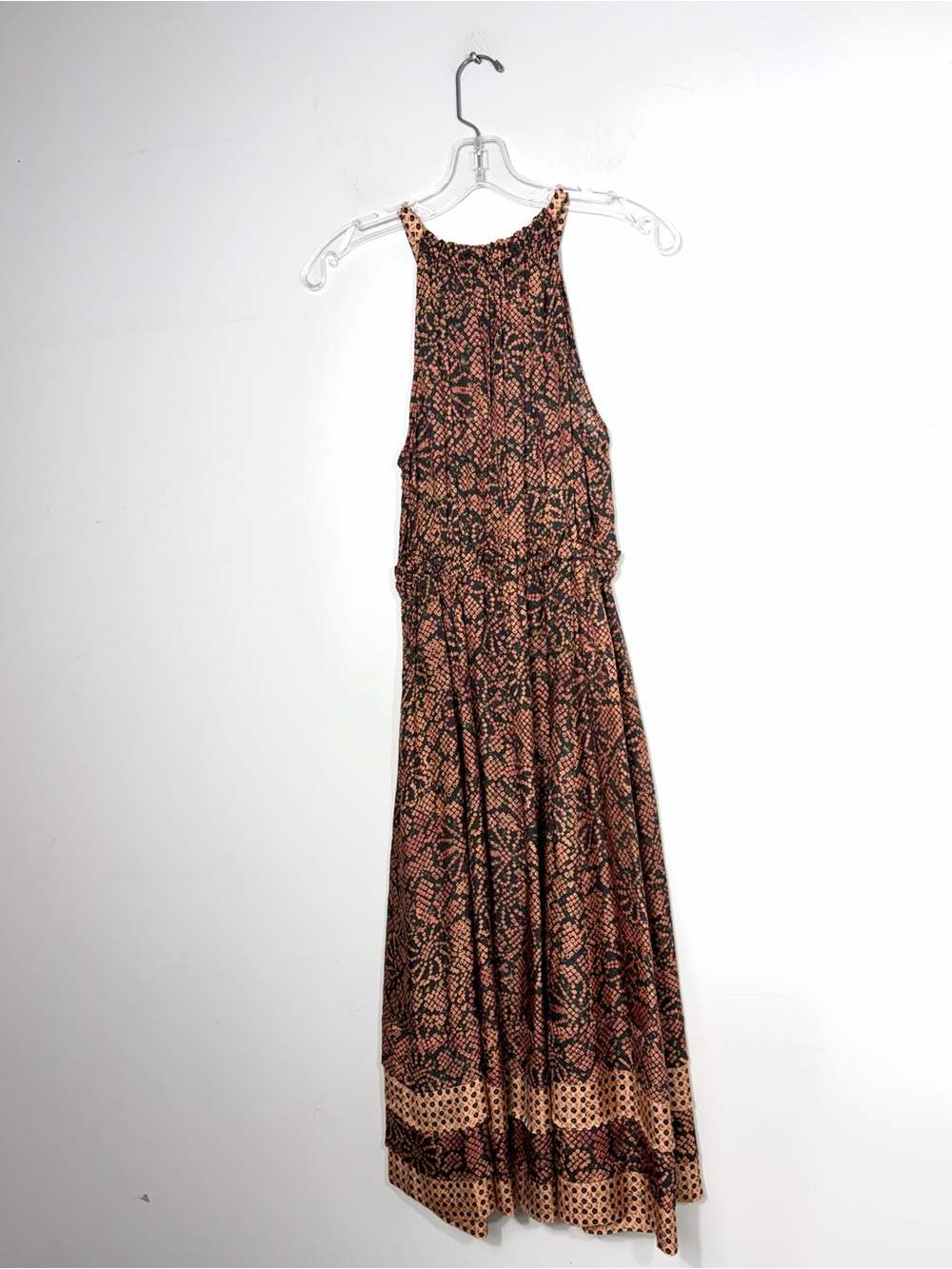 Ulla Johnson Silk Blend Printed Maxi Dress Sleeveless Boho Tiered Size 0 - Picture 3 of 4